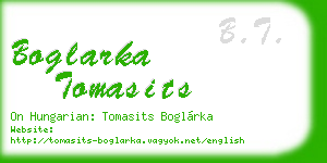 boglarka tomasits business card